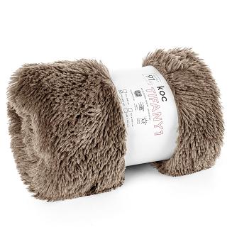 Koc narzuta TIFANY 150x200 Design91 ciemnobeżowy