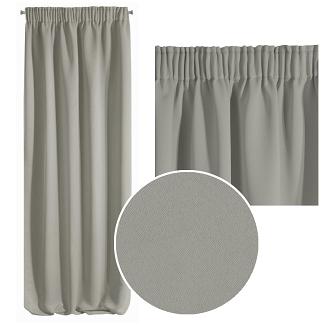 Zasłona gotowa na taśmie LOGAN 135x270 Eurofirany srebrna