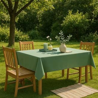 Obrus plamoodporny GAIA 140x200 ogrodowy wodoodporny szałwiowy