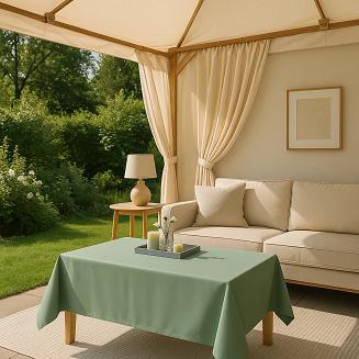 Obrus plamoodporny GAIA 140x200 ogrodowy wodoodporny szałwiowy