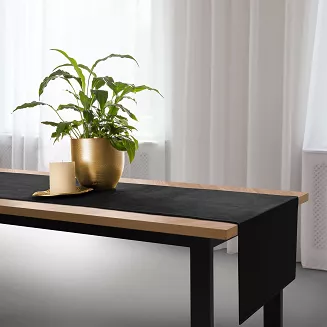Bieżnik dekoracyjny SOFT 60x120 welurowy czarny