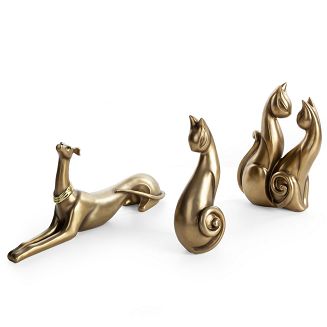 Figurka dekoracyjna DOG Eurofirany złoty