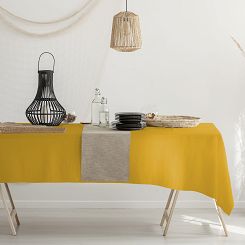 Obrus dekoracyjny VIVA 140x220 plamoodporny musztardowy