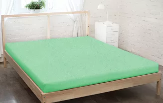 Prześcieradło frotte z gumką 120x200 seledynowy GRUBE