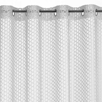 Firana gotowa na przelotkach AIDEN 300x250 Eurofirany biały