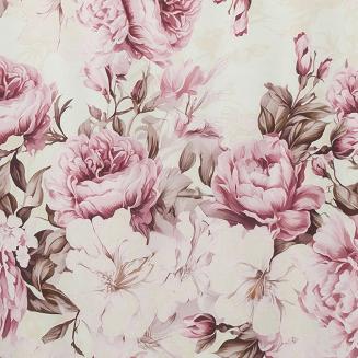 Pościel bawełniana PEONY1 140x200 Design91 kremowy