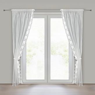 Firana gotowa na taśmie LETI 140x270 Eurofirany biały