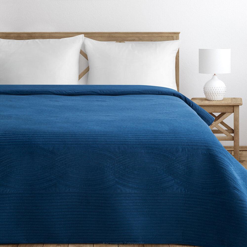 Narzuta dekoracyjna VELVET2 220x240 granatowy