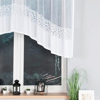 Firanka żakardowa gotowa na żabki DANIELA 300x110 biała