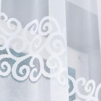 Firanka żakardowa gotowa na żabki DANIELA 300x110 biała