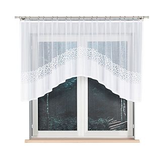 Firanka żakardowa gotowa na żabki DANIELA 300x110 biała