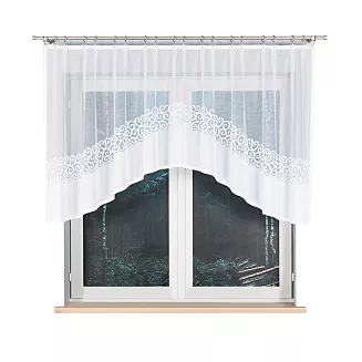 Firanka żakardowa gotowa na żabki DANIELA 300x110 biała