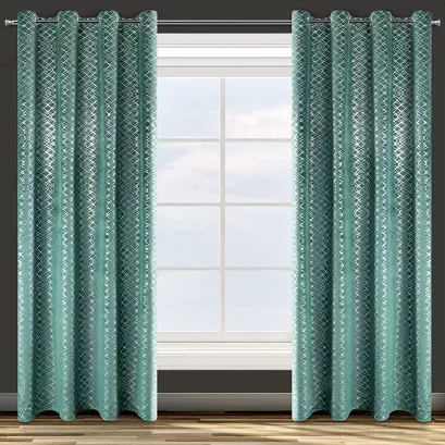 Zasłona gotowa na przelotkach MOLY 140x250 Design91 zielony