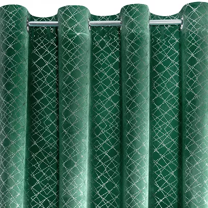 Zasłona gotowa na przelotkach MOLY 140x250 Design91 zielony