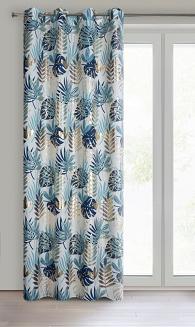 Zasłona gotowa na przelotkach MALTA 140x250 Eurofirany granatowy