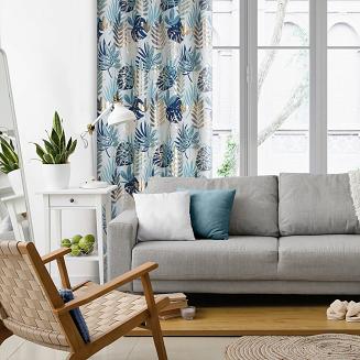 Zasłona gotowa na przelotkach MALTA 140x250 Eurofirany granatowy