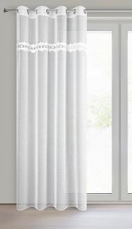 Firana gotowa na przelotkach KAJA 140x250 Eurofirany biały