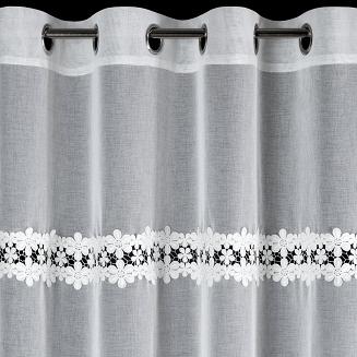 Firana gotowa na przelotkach KAJA 140x250 Eurofirany biały