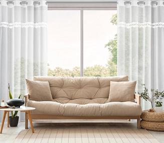 Firana gotowa na przelotkach KAJA 140x250 Eurofirany biały