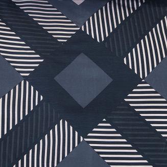 Pościel satyna bawełniana SATYNLOVE 160x200 granatowa kremowa geomatryczny wzór