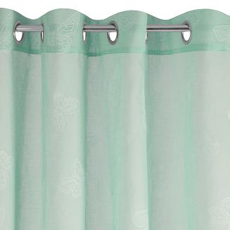 Firana gotowa na przelotkach ROXY 140x250 Eurofirany miętowy