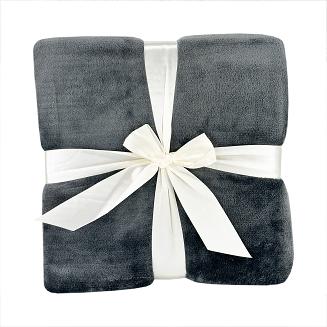 Koc narzuta na łóżko LUNA 150x200 jednobarwny grafitowy