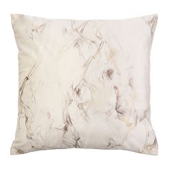 Poszewka dekoracyjna MARMY 45x45 velvetowa kremowa marmurek