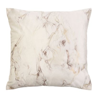 Poszewka dekoracyjna MARMY 45x45 velvetowa kremowa marmurek