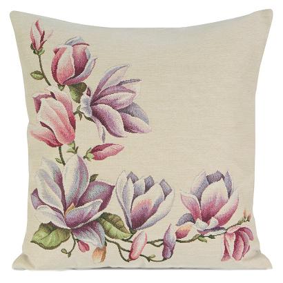 Poszewka dekoracyjna gobelin 45x45 Eurofirany naturalna w magnolie