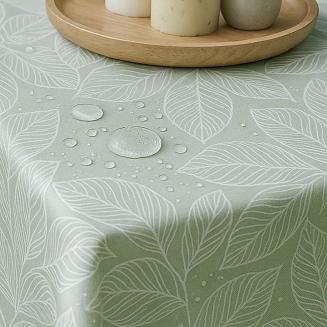 Obrus ogrodowy wodoodporny 140x240 GAIA Leaf szałwiowa w liście