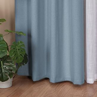 Zasłona gotowa na taśmie 140x250 SUPER BLACKOUT zaciemniająca niebieska