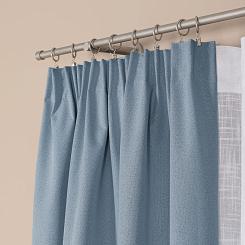 Zasłona gotowa na taśmie 140x250 SUPER BLACKOUT zaciemniająca niebieska