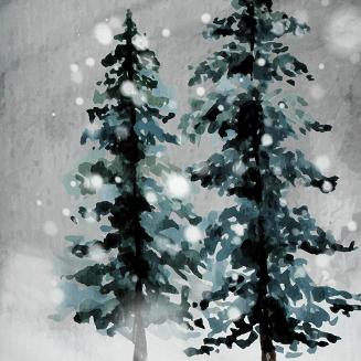 Komplet pościeli świąteczny POS 140x200 Eurofirany jasnoszary