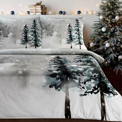 Komplet pościeli świąteczny POS 140x200 Eurofirany jasnoszary