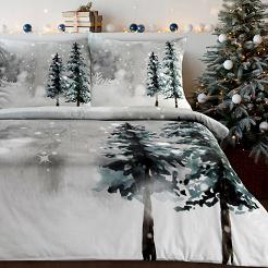Komplet pościeli świąteczny POS 140x200 Eurofirany jasnoszary