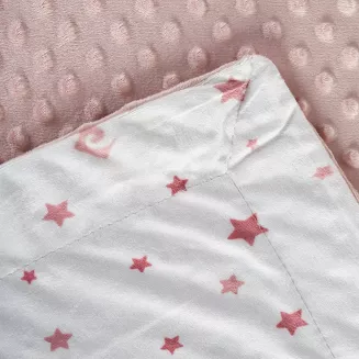 Koc Pierre Cardin BABY5 110x140 Pierre Cardin Eurofirany różowy kremowy bąbelki gwiazdki