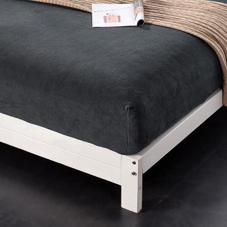 Prześcieradło polarowe z gumką MIŚ 160x200 grafitowe