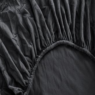 Prześcieradło polarowe z gumką MIŚ 160x200 grafitowe