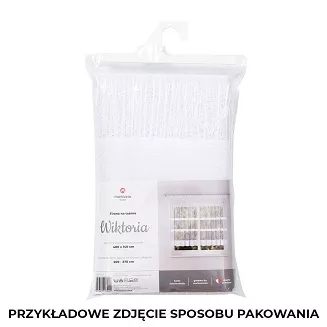 Firanka żakardowa gotowa na żabki WIKTORIA 310x160 biała