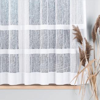 Firanka żakardowa gotowa na żabki WIKTORIA 310x160 biała