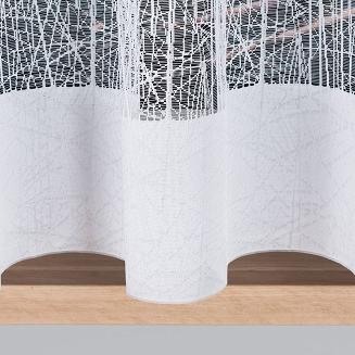 Firanka żakardowa gotowa na żabki WIKTORIA 310x160 biała