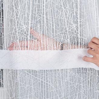 Firanka żakardowa gotowa na żabki WIKTORIA 310x160 biała