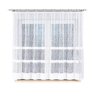 Firanka żakardowa gotowa na żabki WIKTORIA 310x160 biała