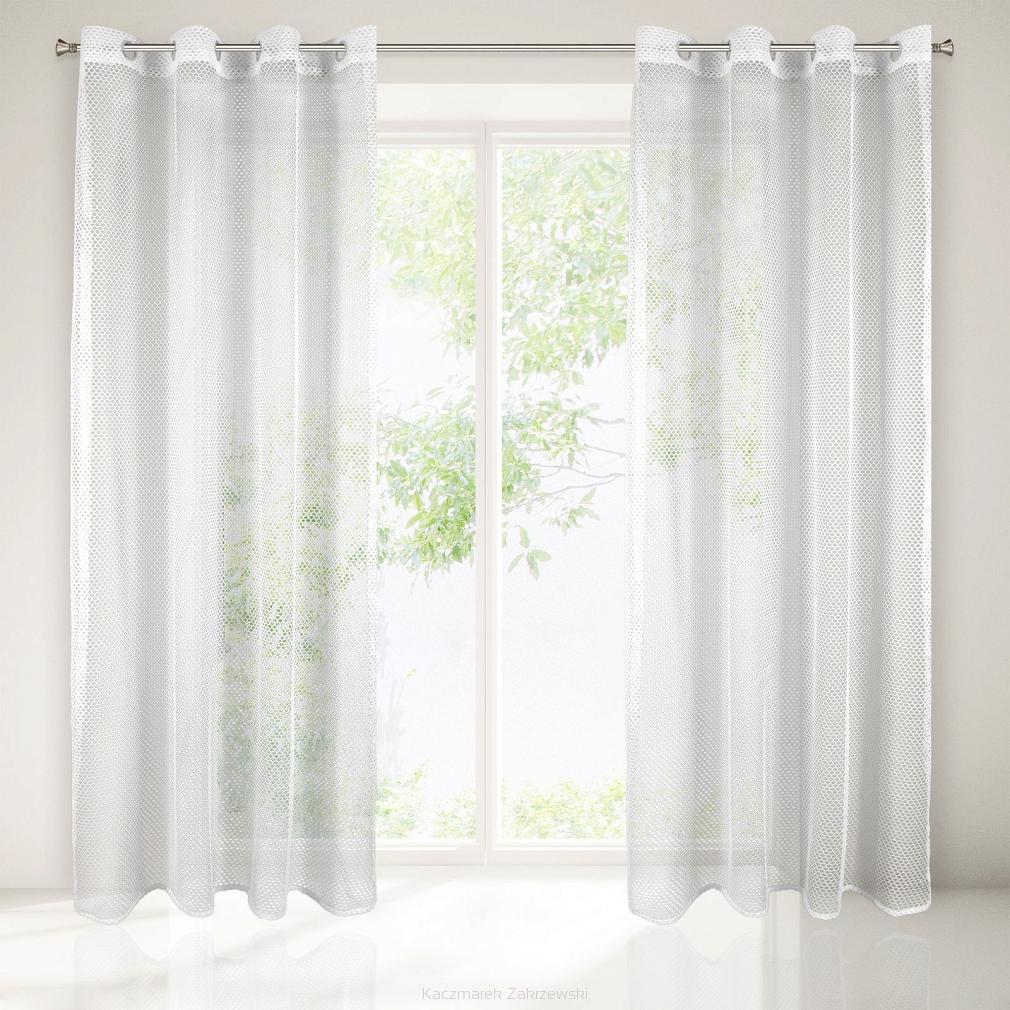 Firana gotowa na przelotkach GLORIA 140x250 Eurofirany biały