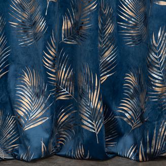 Zasłona gotowa na przelotkach GLORIA 140x250 Eurofirany granatowy