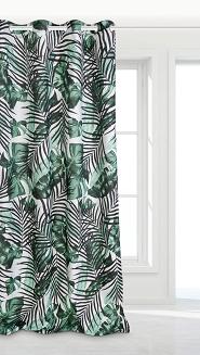 Zielona Zasłona Do Salonu Palmy 140x250 JUNGLE