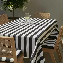 Grafitowy Obrus Ogrodowy Wodoodporny 140x240 STRIPES