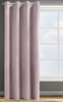 Zasłona gotowa na przelotkach ROSA 140x250 Design91 pudrowy