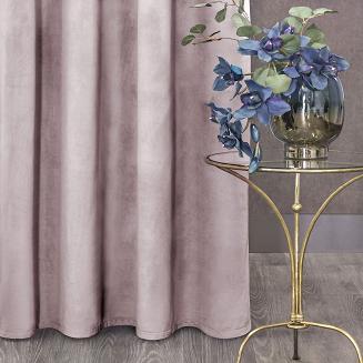 Zasłona gotowa na przelotkach ROSA 140x250 Design91 pudrowy