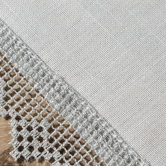 Obrus dekoracyjny ELIANA 85x85 Eurofirany popielaty/srebrny
